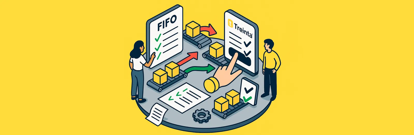 Usuario de Treinta llevando su inventario con un sistema